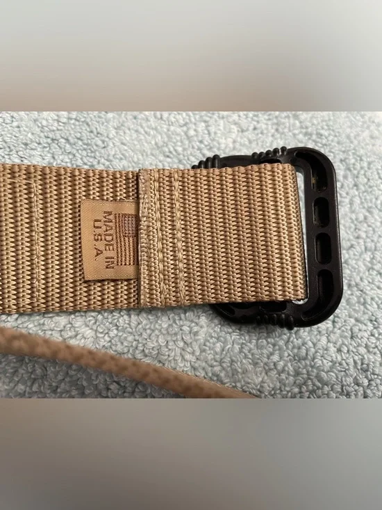 Lot of 2 Tactical Men's Webbing Belts - Khaki & Army Green - Picture 14 of 14